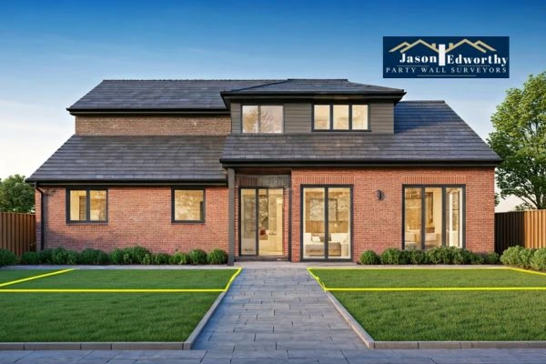 Home extension focusing on boundary line Northfleet